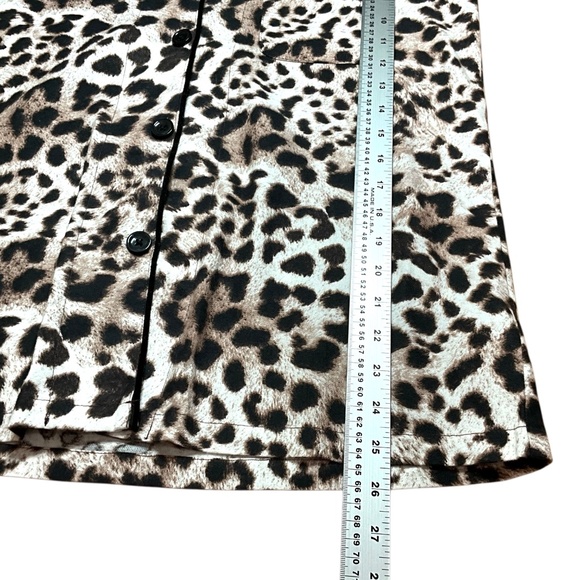 BEDHEAD 100% Organically Grown Cotton Flannel Leopard Print Pajamas US Sz S - Picture 10 of 16